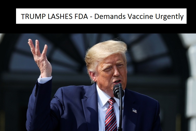 Trump ask emergency vaccines lashes fda